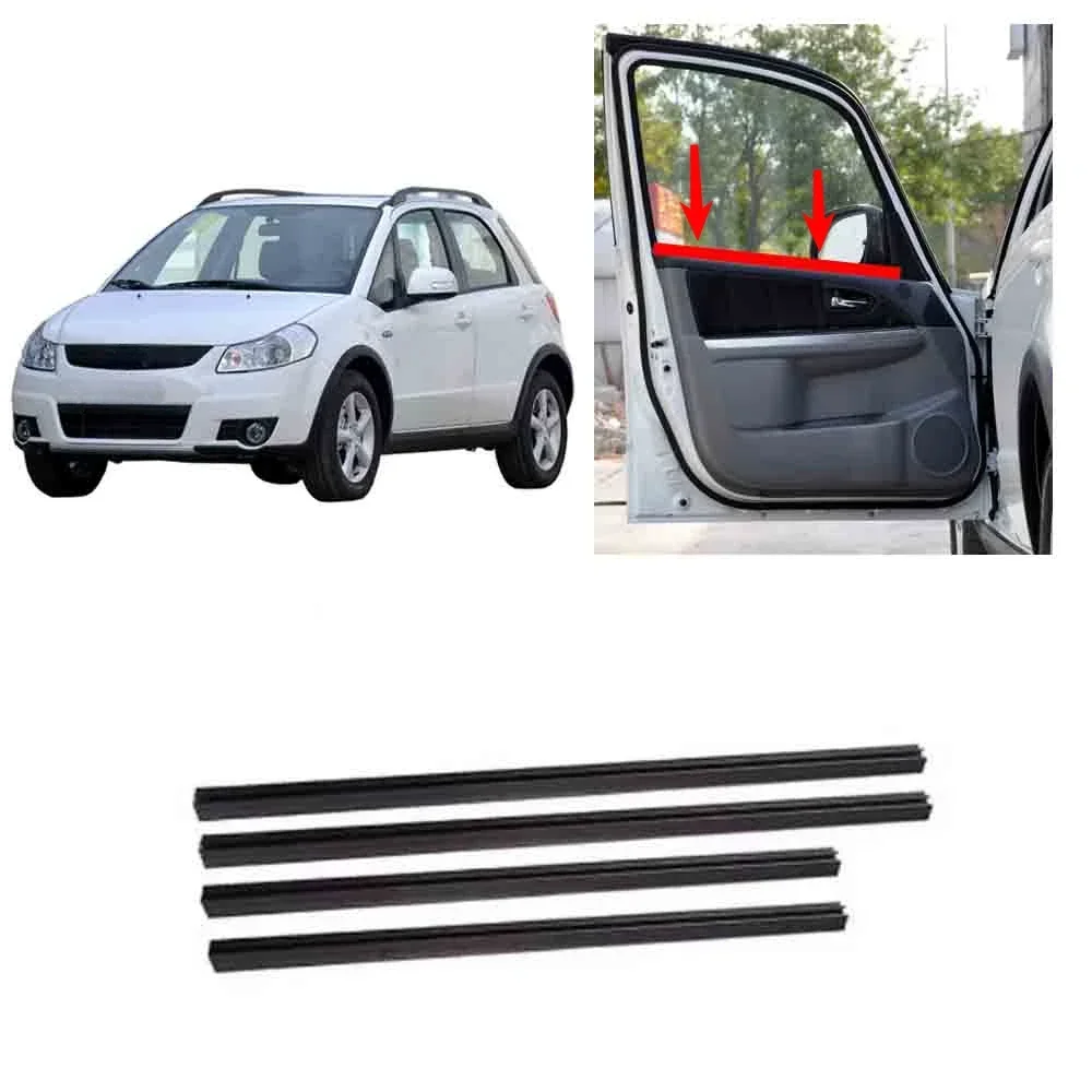 

4 Pcs Inner Window Glass Rubber for Suzuki SX4 Hatchback 83861-56K00-000 Weatherstrip Moulding for Glass Inside Glass Laminate