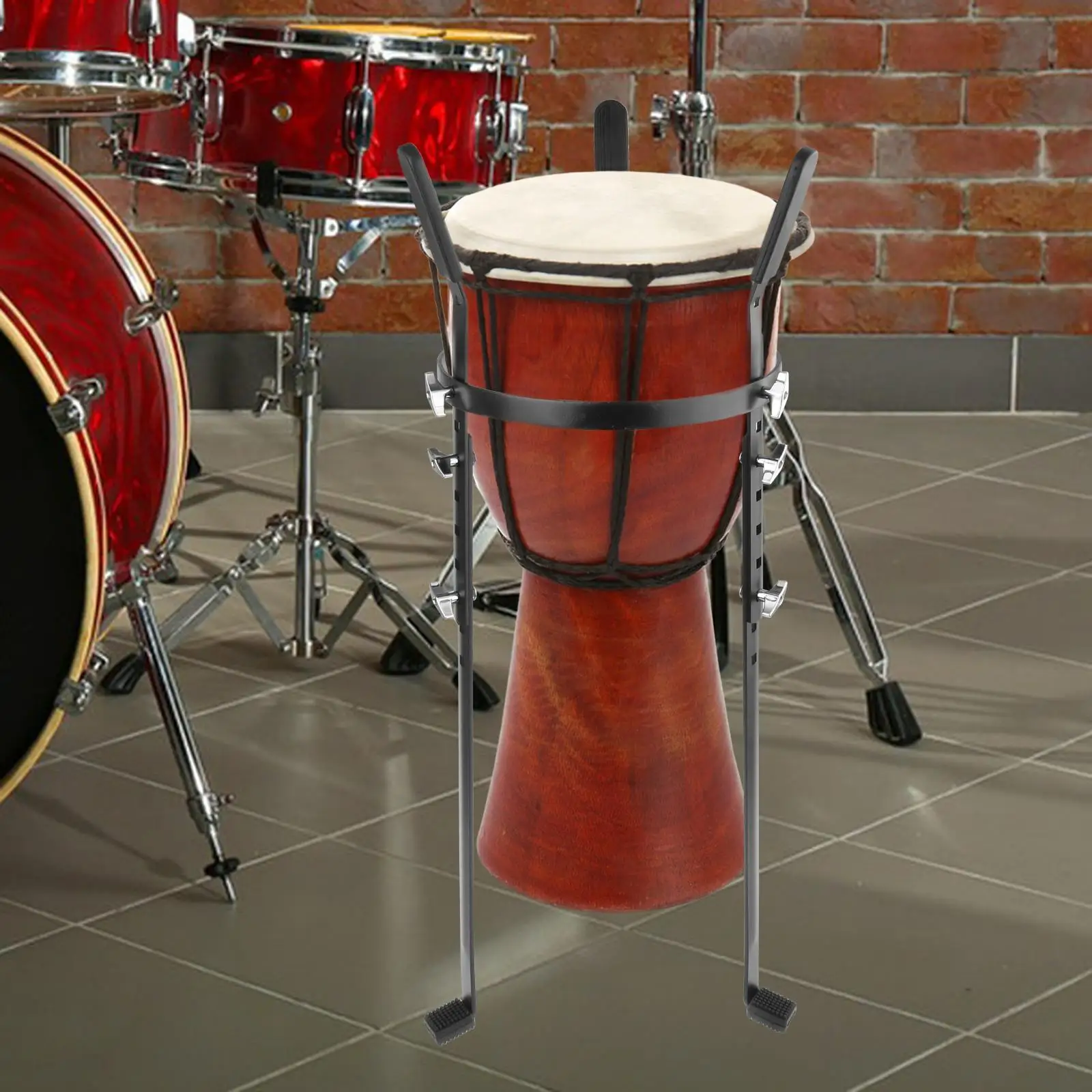 Soporte Conga soporte ajustable para tambor Djembe soporte de instrumentos de Metal portátil