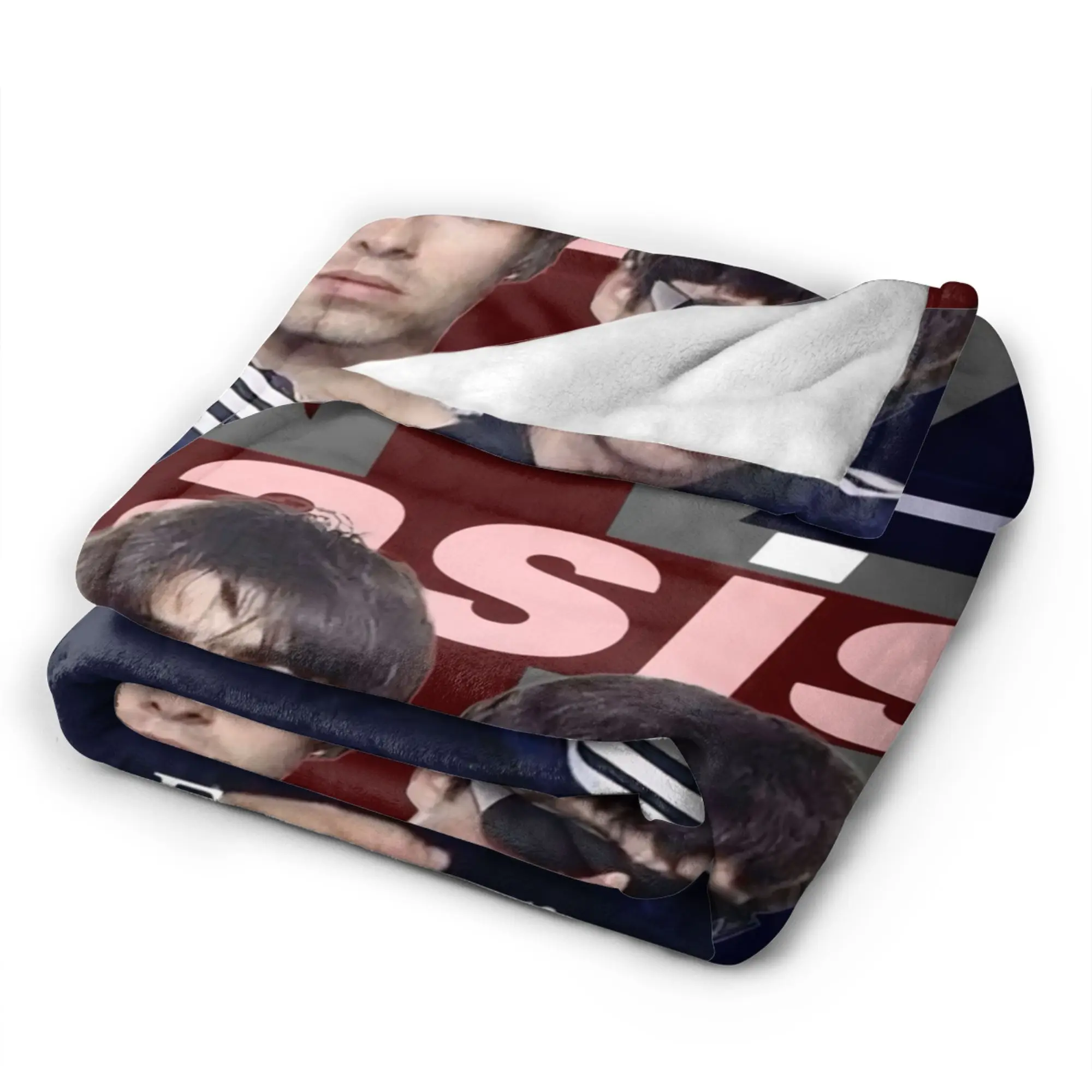 O-Oasis Rock Band Blanket  Warm Soft Street Trend Plush Throw Blanket For Children Home Decor Flannel Bedspread Bed Cover