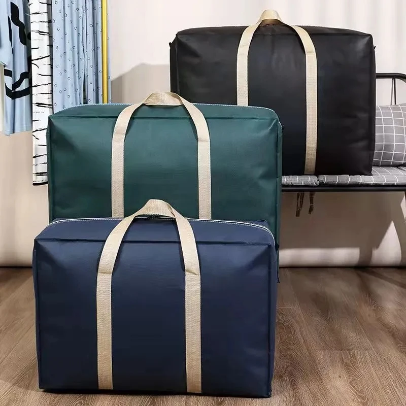 Thickened Non-woven Home Storage Bag Student Portable Luggage Packaging Bag Large Capacity Clothes Quilt Dust-proof Storage Bag