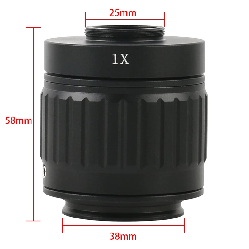 0.35X 0.5X Adapter Lens 38mm To C-Mount Connector 1X Trinocular Stereo Microscope Tube For Digital Camera Focusing