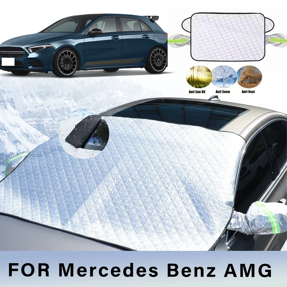 

Thickened Car Now Sunshade Windshield Cover With 5/9 Magnets UV Protection Anti Snow Sunlight For Mercedes Benz AMG A 35 W177