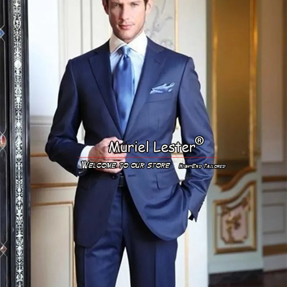 England Style Men's Suits Formal Party Male Clothing 2 Pieces Single Breasted Blazer Pants Groom Wear Wedding Tuxedo Plus Size image 2
