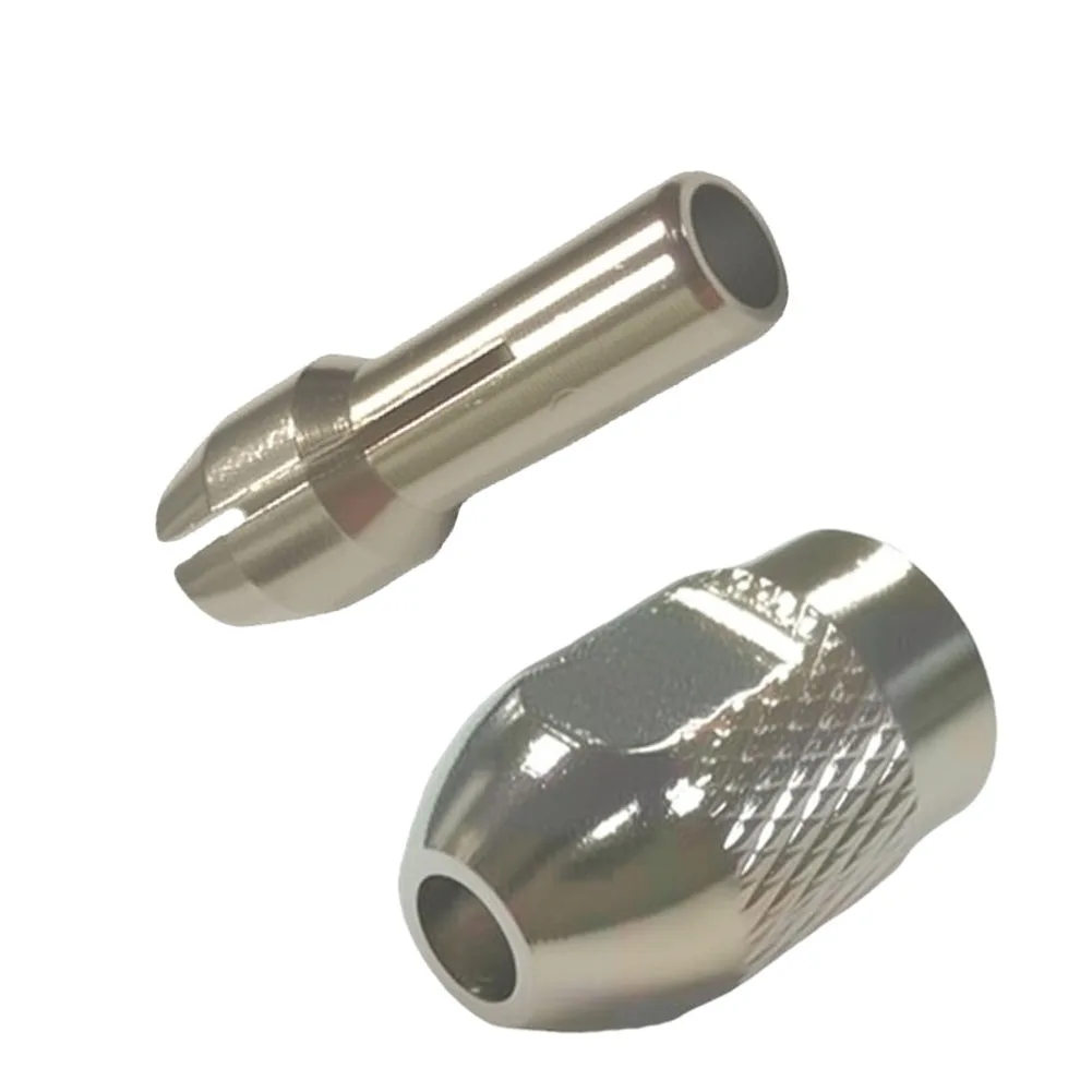 Electric Grinder Drill Chuck With Nut Fixing Fixture For M7 Thread 8mm Shaft Power Tool Accessories Silver Plastic Lightweight