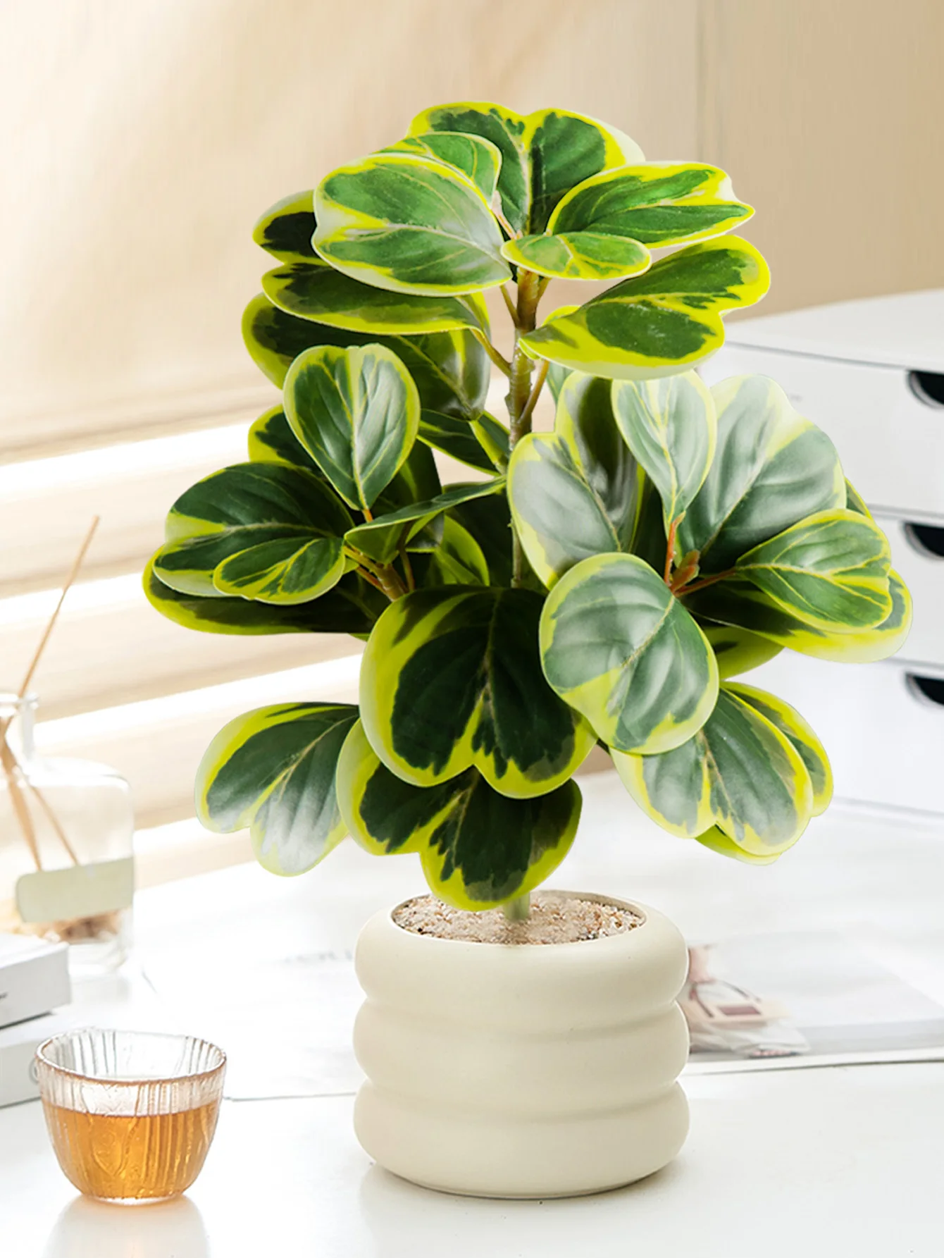 20-37cm Small Artificial Heart-leaf Hoya Plants Fake Succulent Landscape Plastic Magnolia Leaves For Home Office New Year Decor