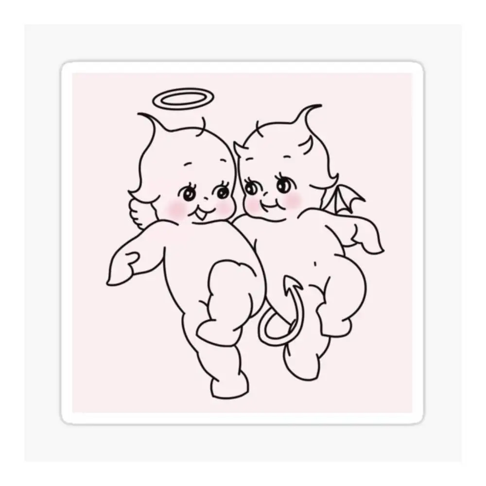 Angel And Demon Sticker Ersonality Decoration Car Electric Car Helmet Rear Windshield Body