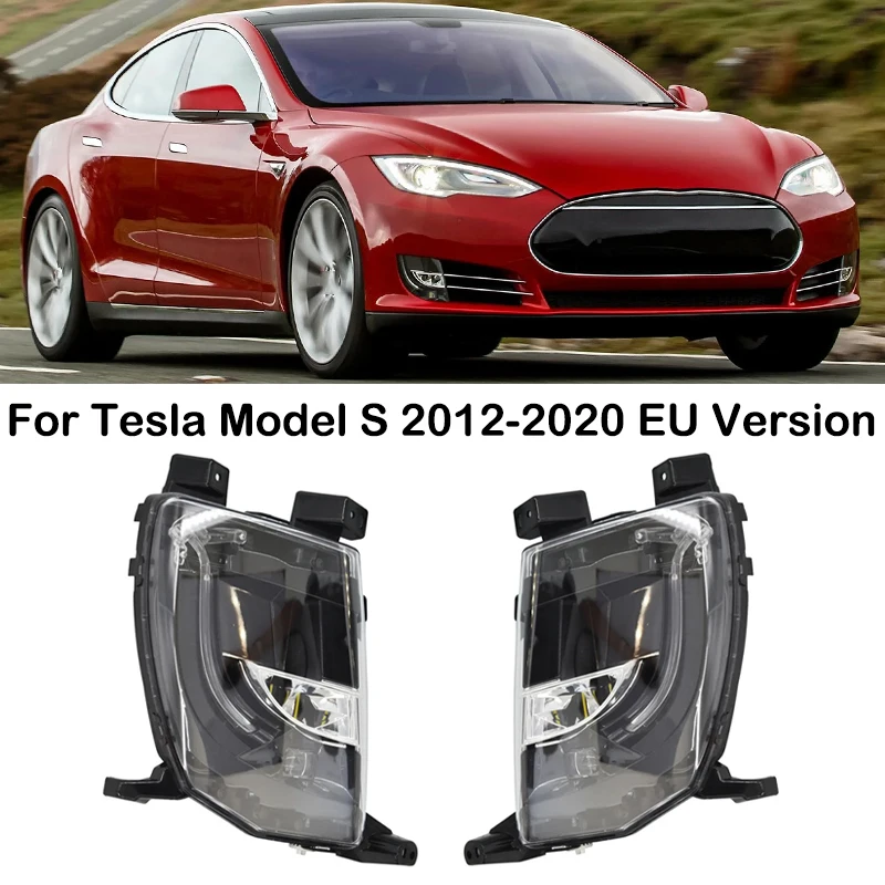 

Для Tesla Model S 2012-2020 европейская версия светодиодный передний противотуманный фонарь автомобиля в сборе противотуманные фары DRL дальнего света 6005915-00-E 6005916-00-E
