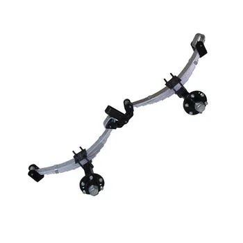 High-quality 6-leaf rocker arm spring set (4-piece set) for light trailer suspension, maximum load 2.5T, black powder coating