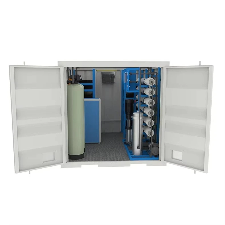 نظام تصفية المياه Everse Osmosis Ro تحت المغسلة 1TPH حاوية تعمل بالطاقة الشمسية نظام RO موزع المياه مع نظام Ro #5