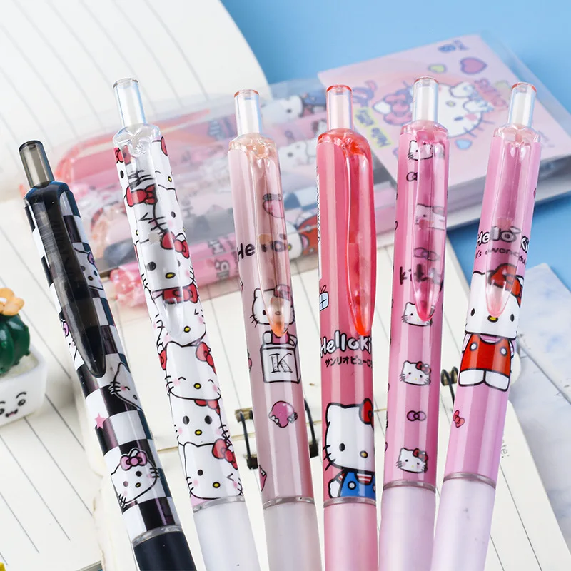 Sanrio Hello Kitty Kuromi Gel Pen With High Appearance Comic Style Student  Writing Quick Drying 0.5 Activated Gel Ink Pen