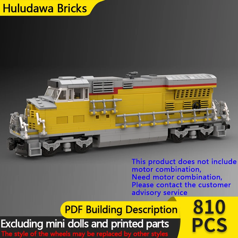 

City Car Model MOC Building Bricks ET44AC Diesel Locomotive Modular Technology Children Holiday Gifts Assemble Toys Suit