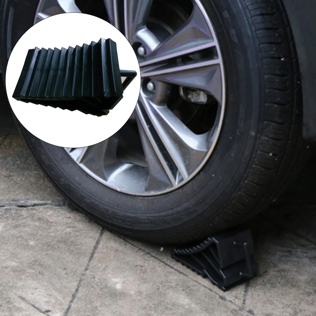 Car Wheel Chock Caravans Tire Blockers Rubber Tyre Stopper Automobile