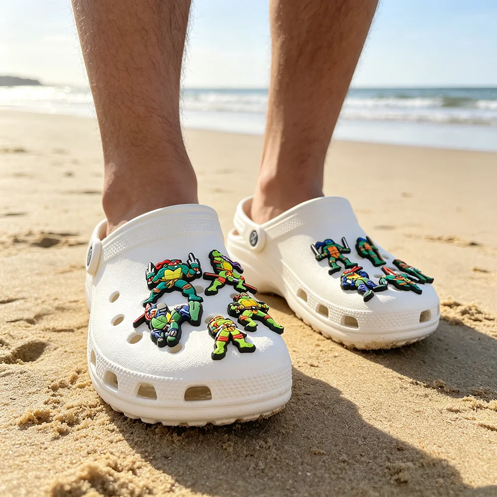 Random 12-100Pcs Cartoon Shoe Charms, Mixed PVC Shoe Decorations, Clog Sandals Buckle Accessories, Kids DIY Shoe Ornaments Gift