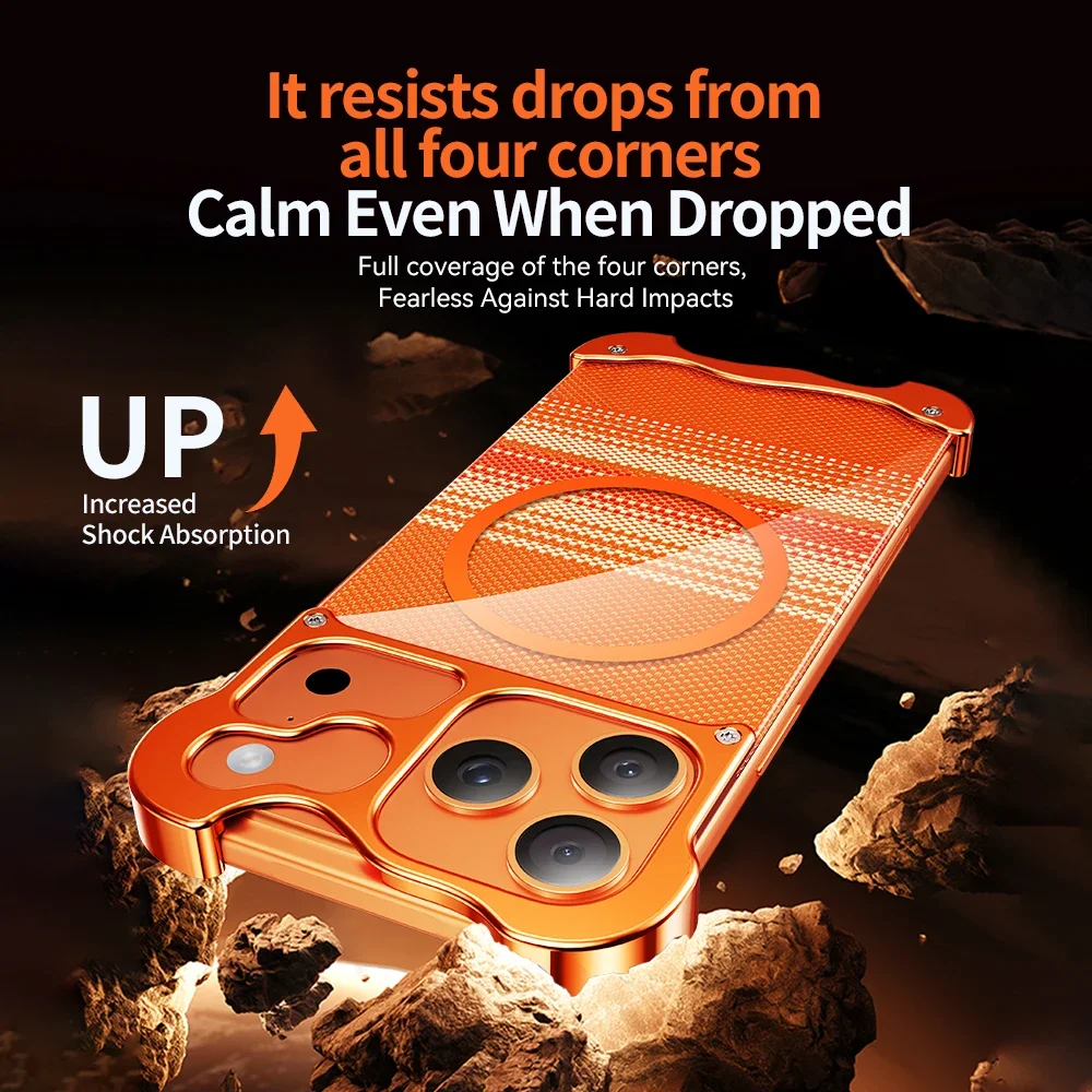 سامسونج كالفر الملمس فرملس المغناطيسي الحال بالنسبة آيفون 17 الهواء 16 15 برو ماكس المعادن كونر وسادة غطاء للحماية جديد 2026