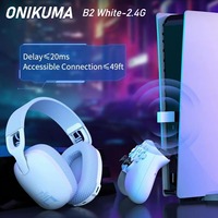 ONIKUMA B2 Gaming Headset Wireless Bluetooth Noise Cancelling Three-Mode 2.4GHz Low Latency for PS5 PS4 XBOX PC Mac Headsets