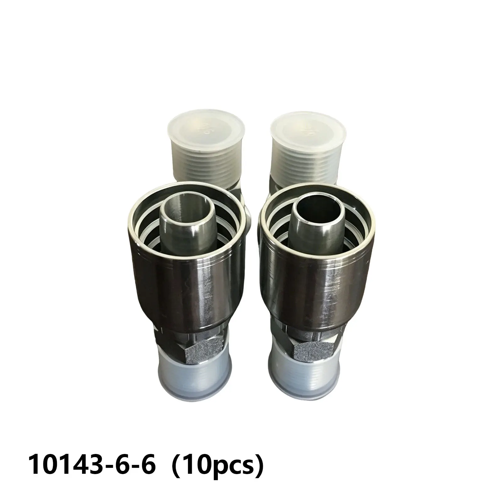 10 Pack MP-6-6 10143-6-6 3/8 Inch Hydraulic Crimp Fitting MP Style Pipe Connector for Machinery