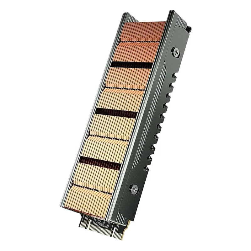 TEUCER M.2 NVME SSD High Performance Heatsink, Copper Fins with Aluminum Frame Passive Heat Sinks with Thermal Pad