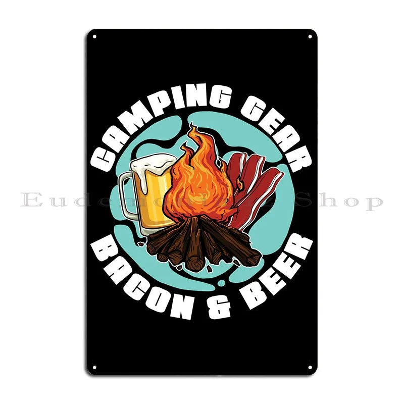 Bacon Pork Metal Plaque Poster Party Painting Wall Mural Customize Bar Tin Sign Poster