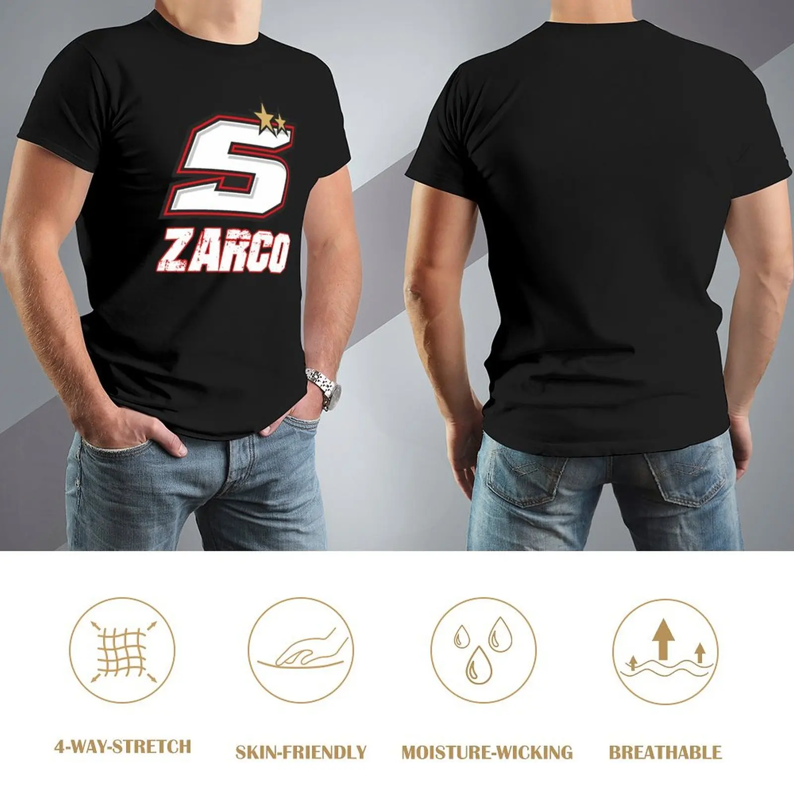 تي شيرت يوهان زاركو الفني تي شيرت شخصي كبير الحجم مصمم قمصان أنيمي الأشياء تي شيرت الرجال #4