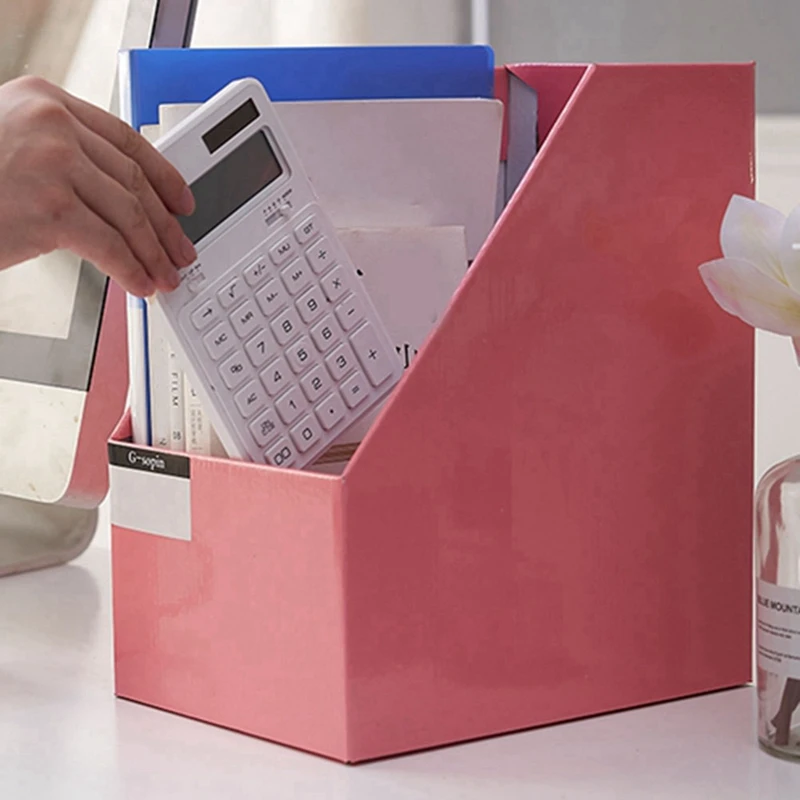 رف المجلات من ورق الكرافت ، حامل كتب كبير ، حامل ملفات ، منظم مستندات قابل للطي ، رف تخزين مكتبي ، 10X