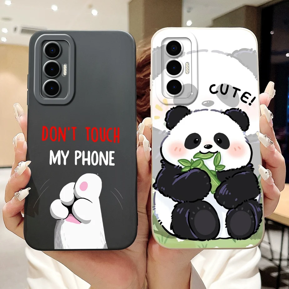 For Tecno Pova 3 Case LF7n Cute Animals Cartoon Cover Soft Silicone Phone Cases For Tecno Pova 3 Pova3 Fundas 6.9\'\' Coque Bumper