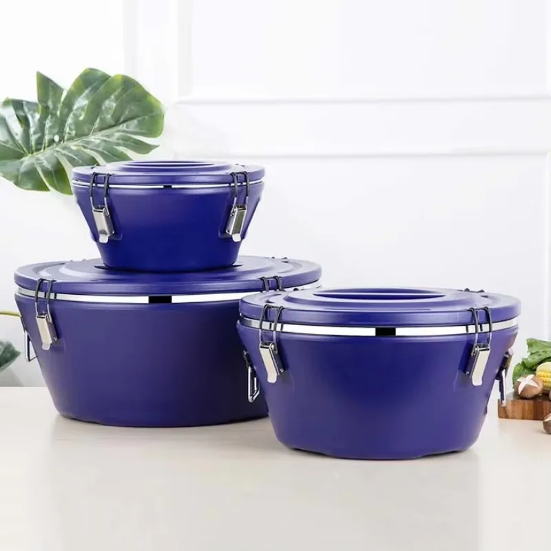 Commercial household large hot pot insulator double wall 3-piece set