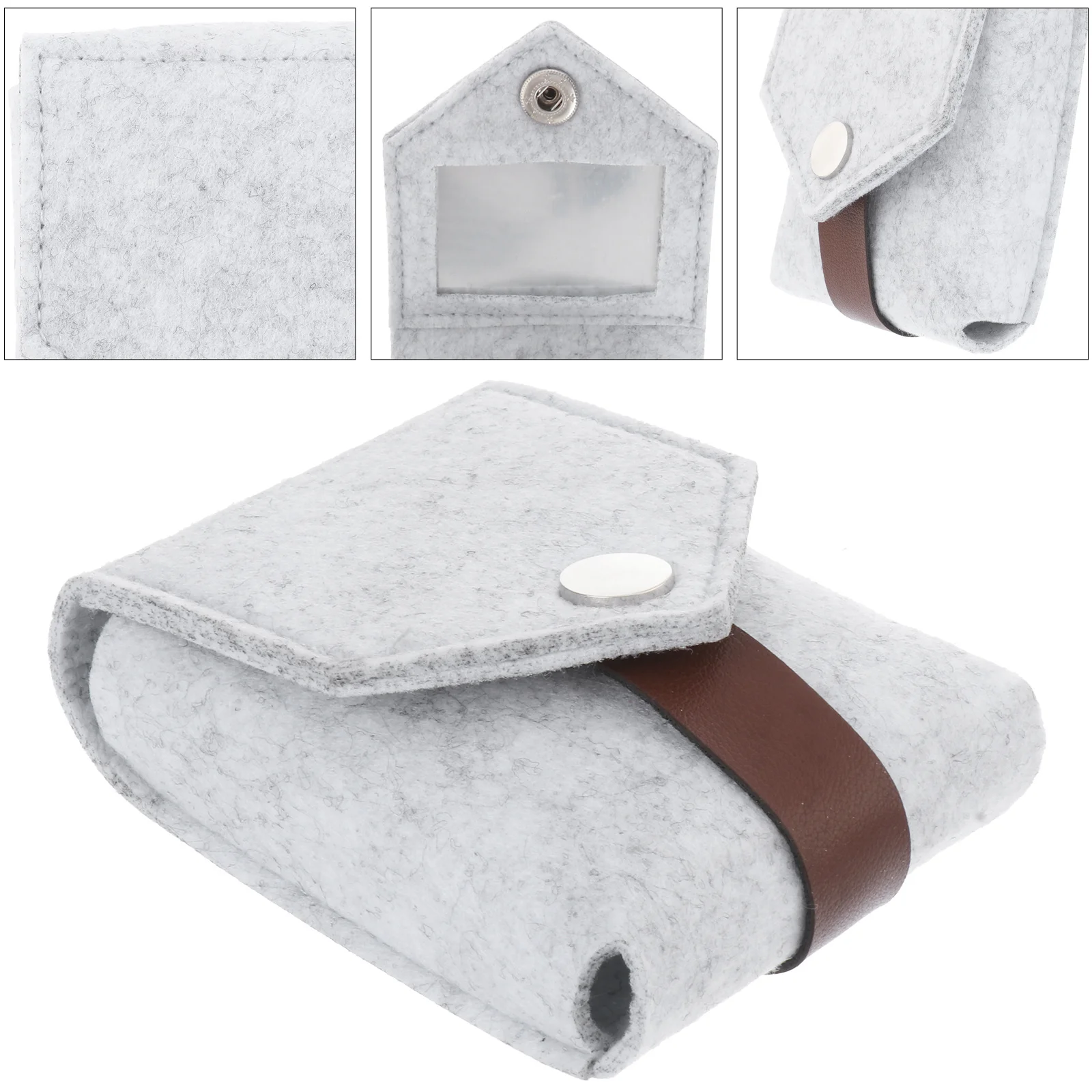 

1Pcs Felt Lipstick Storage Bag with Mirror Portable Makeup Pouch for Women Travel Outdoor Hiking Camping Parties