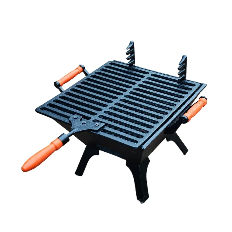 For pure cast iron home barbecue grill, barbecue rack, charcoal grill, charcoal heating stove, villa courtyard grill