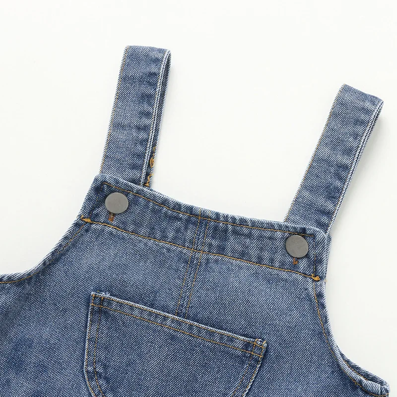 2024 Summer Baby Girl Rompers Jeans For Boys Korean Casual Fashion Denim Jumpsuits Toddler Overalls Korean Kids Clothes BC1031-1