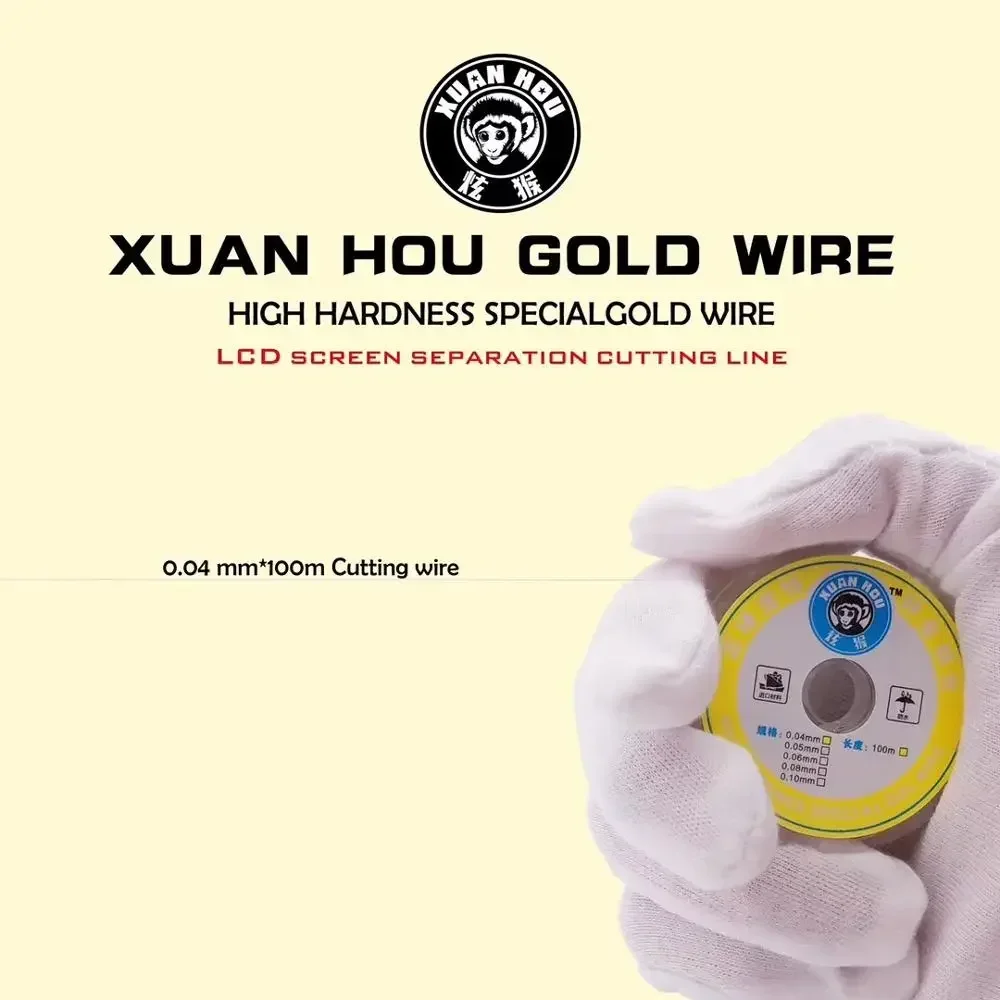 XH 100/150m Ultra-Thin Diamond Cutting Wire 0.05/0.06/0.08 mm for Phone LCD OLED Screen Separation Repair
