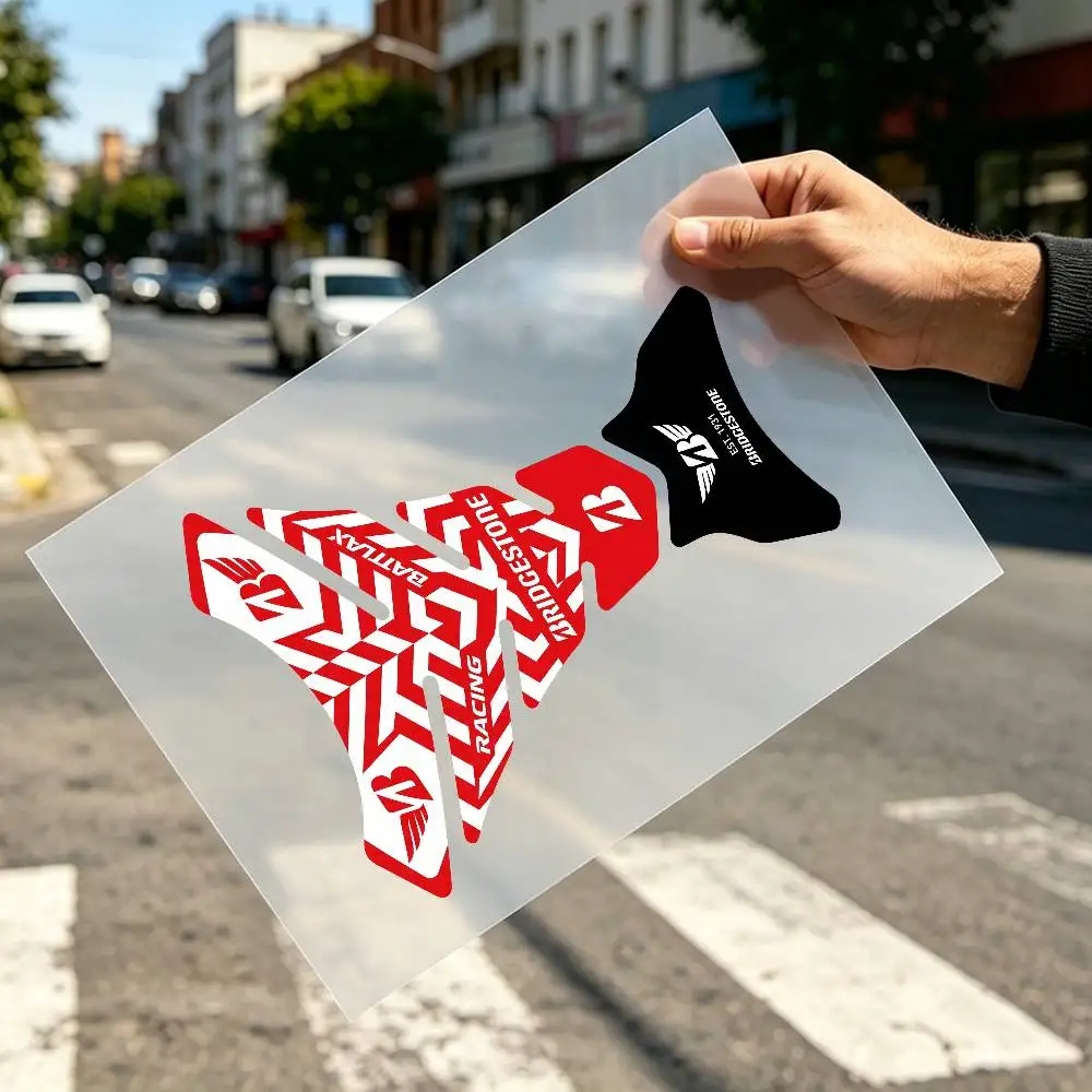 

For BRIDGESTONE Flat Fishbone Decal Waterproof Motorcycle Gas Tank Sticker Vinyl Graphics Motorbike Decor Accessories