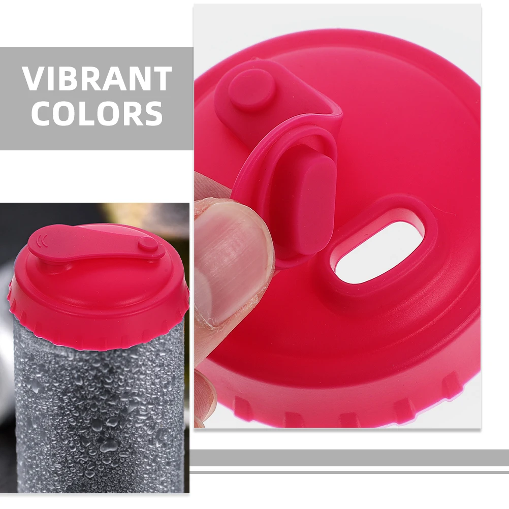 

4pcs Silicone Sealing Covers Leakproof Can Lids for Soda Beer Cans Drink Savers Versatile Practical Kitchen Barbecue Camping