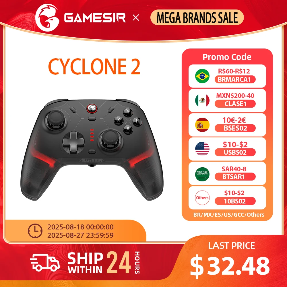 وحدة تحكم Gamesir Cyclone 2 لجهاز Nintendo Switch PC Joystick Wireless Gamepad Pro لجهاز Nintendo Switch iPhone Android PC