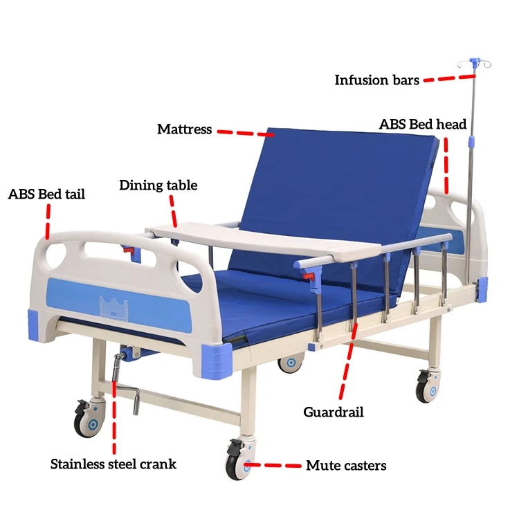 nursing home bed 1 function manual single crank hospital bed clinic and hospital bed for patient