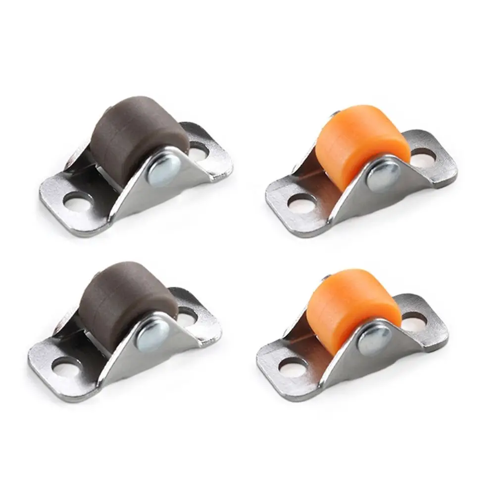 Universal Rubber Straight Wheel Brown Hardware Self Adhesive Caster Furniture Orange Directional Casters