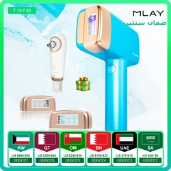 MLAY-Épilateur laser IPL T14 pour femme, appareil d'épilation indolore, 500000 flashs, pour maillot, visage et corps