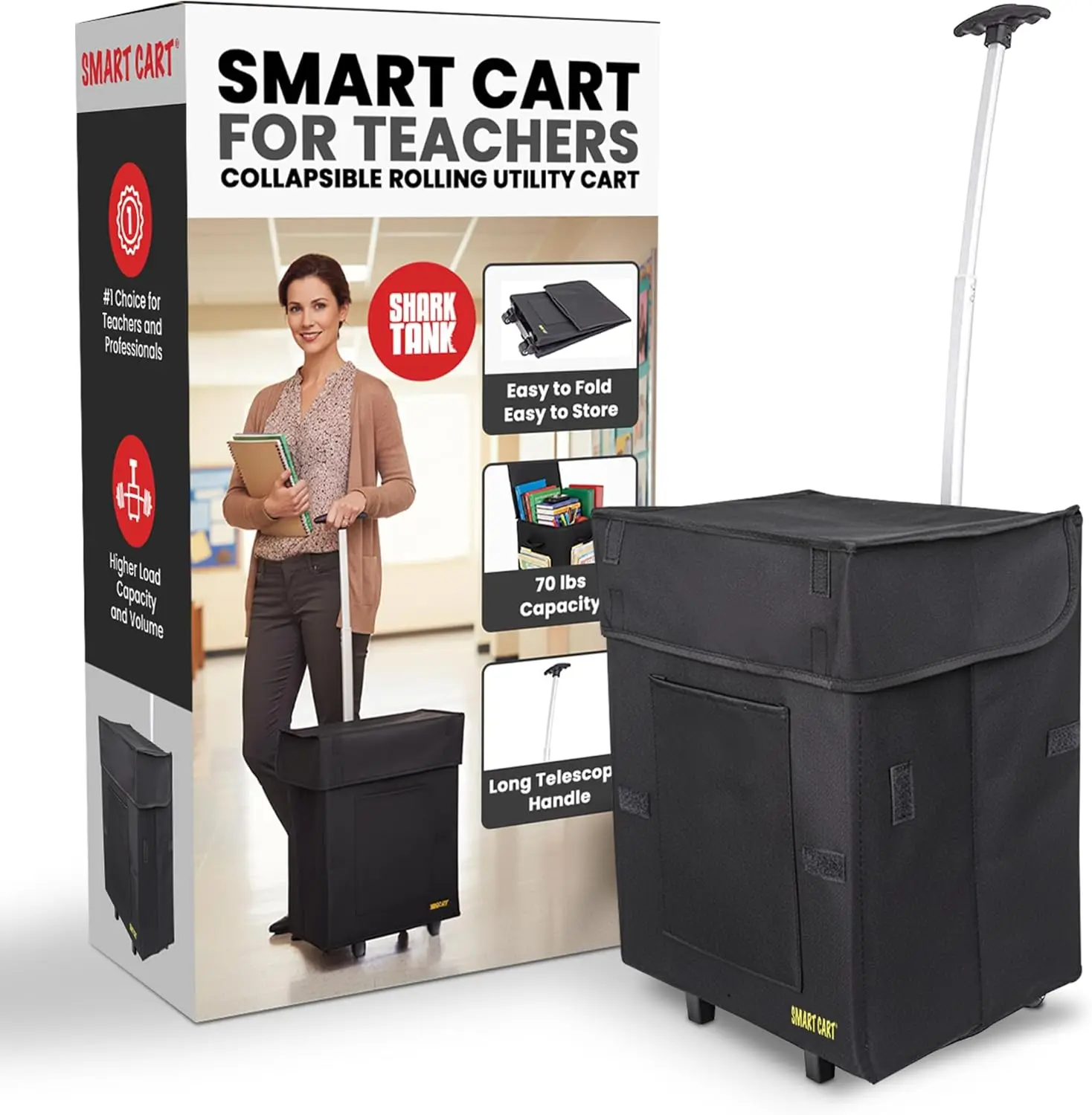 

Collapsible Rolling Utility Cart - Lightweight, 110 lbs Capacity, Ergonomic Handle, Multi-Purpose