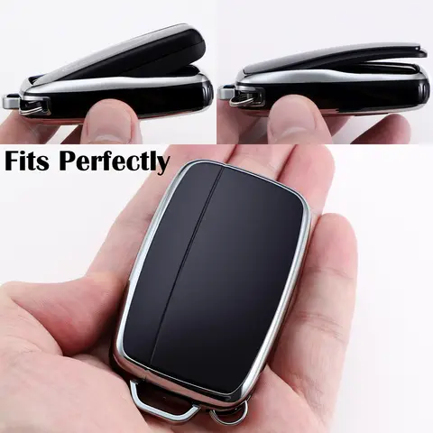 Car Key Case Cover Fob Skin Holder For Jaguar XE E-Pace XJ XF C-X16 V12 XJL F-TYPE Guitar Land Rover Range Rover Sport Evoque 10 best sales jaguar f pace key case - №4