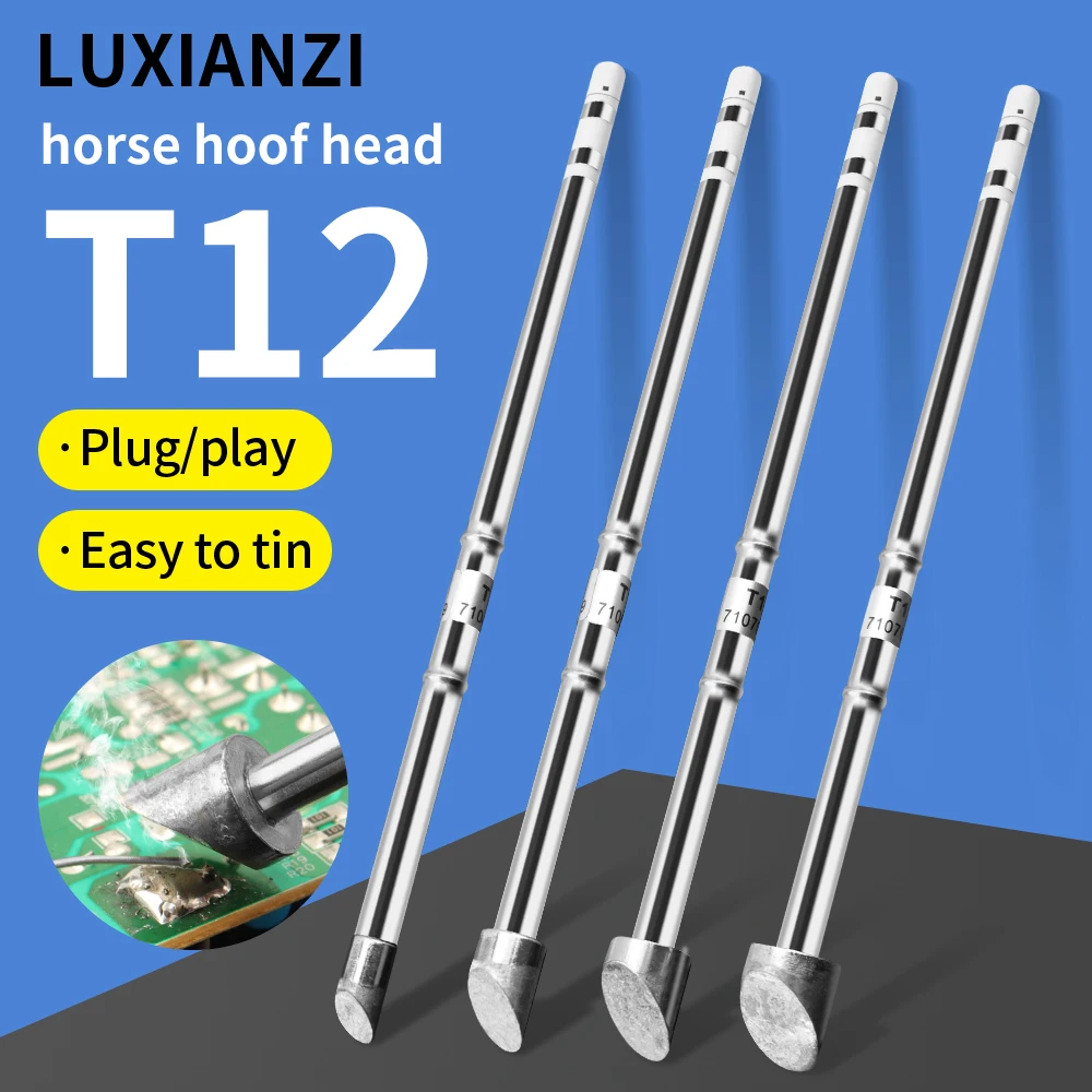 LUXIANZI T12 Soldering Iron Tips Welding Tools 6C/8C/10C/12C For T12 Soldering Station Constant Temperature Soldering Iron Head