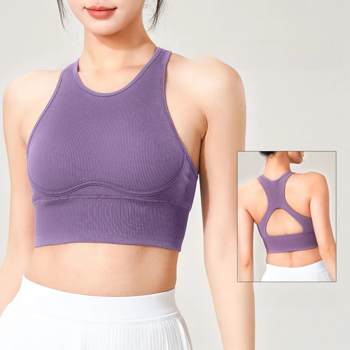 

TYAK Shockproof Fitness Sports Vest Running Beauty Back Tight Yoga Bra Hollow Threaded New Arrival Women's Sportswear