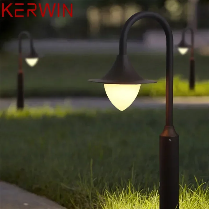 KERWIN Contemporary Outdoor Lawn Lamp LED Electric Waterproof Villa Garden Courtyard District Residential Quarters Lawn Lamp ﻿