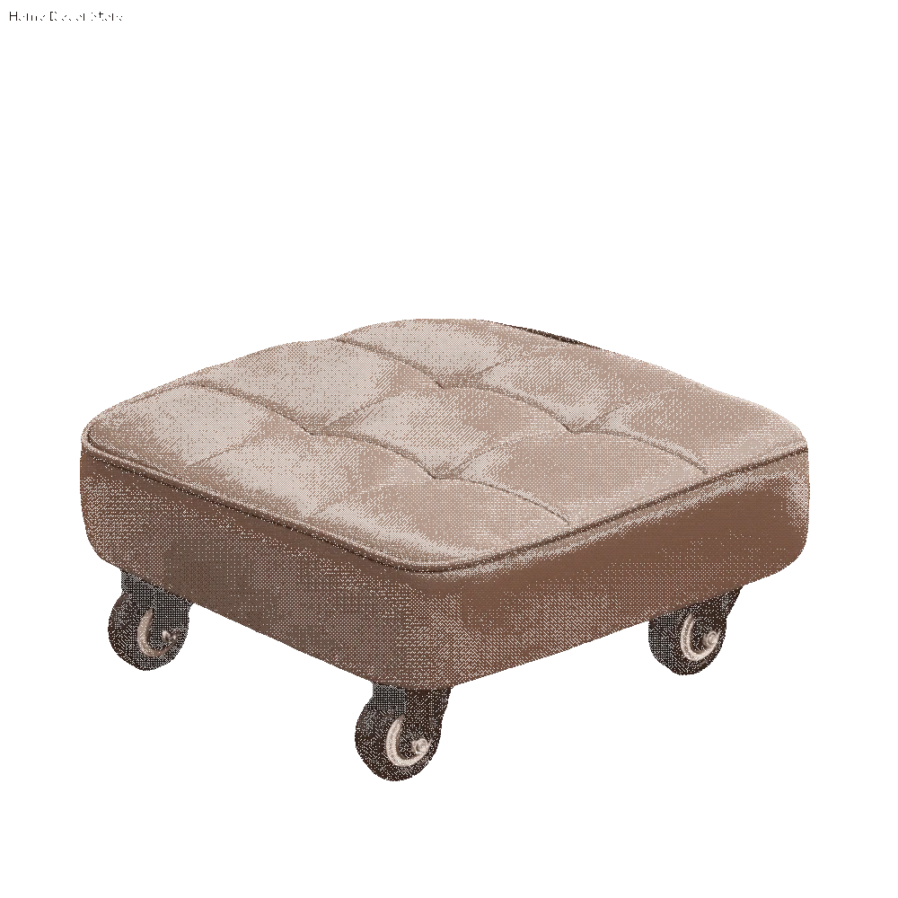 Upholstered Swivel Caster Stool Rounded Edges Square Shape Low Sliding Bench Portable 360° Wheeled Short Bench Tile Grouting