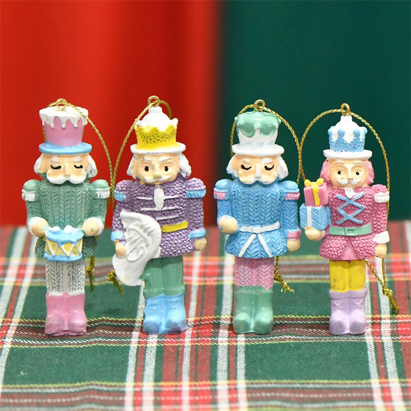 1Pcs 8cm New Classic Cartoons Nutcracker Puppet Ornaments Walnuts Soldiers Band Dolls Desktop Decoration Christmas Supplies