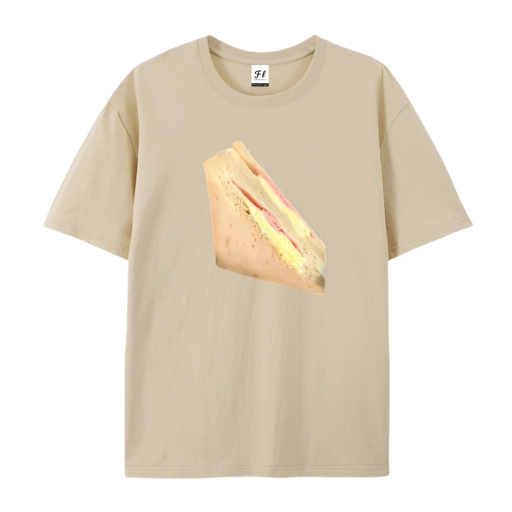 Damskie ubrania Top Overstuffed Sandwich Tee Stacked Deli Ingredients Art New York Bodega Style 100% Premium Cotton Lunch Vibes