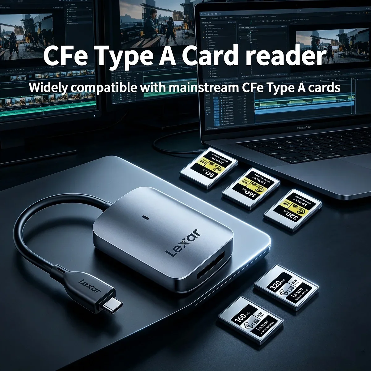 lexar-cfexpress-type-a-カードリーダー-usb-c-a-カードリーダー-usb-32-gen2-ハイスピードカード-10gbps-読込速度-900-mb-s-8k-cfe-カードリーダー