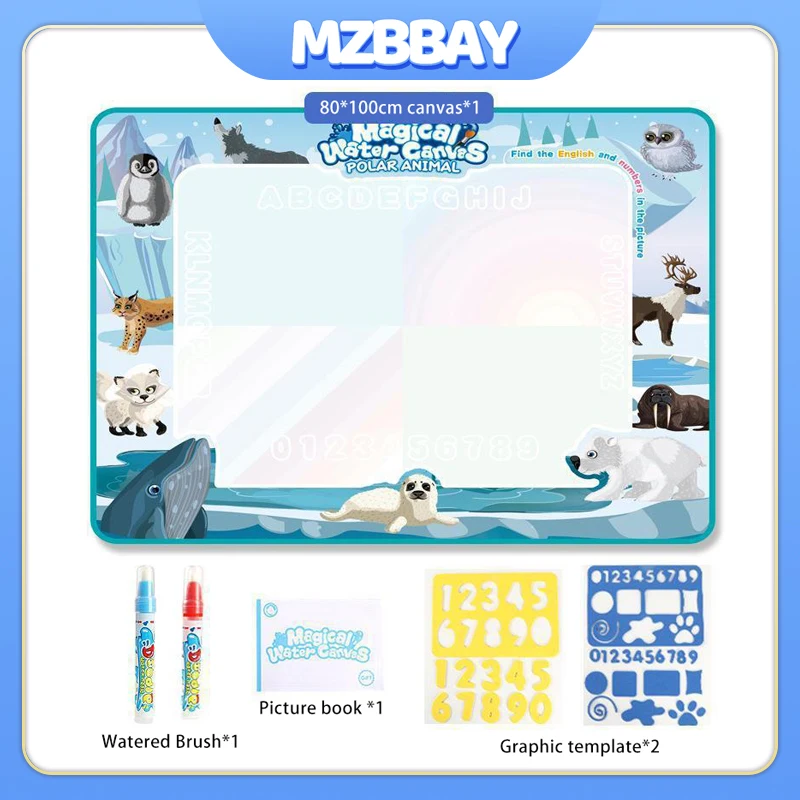 Kids Magic Water Drawing Mat Color Graffiti Toys Reusable Cleanse Watercolor Painting Board Early Educational Children Toys Gift
