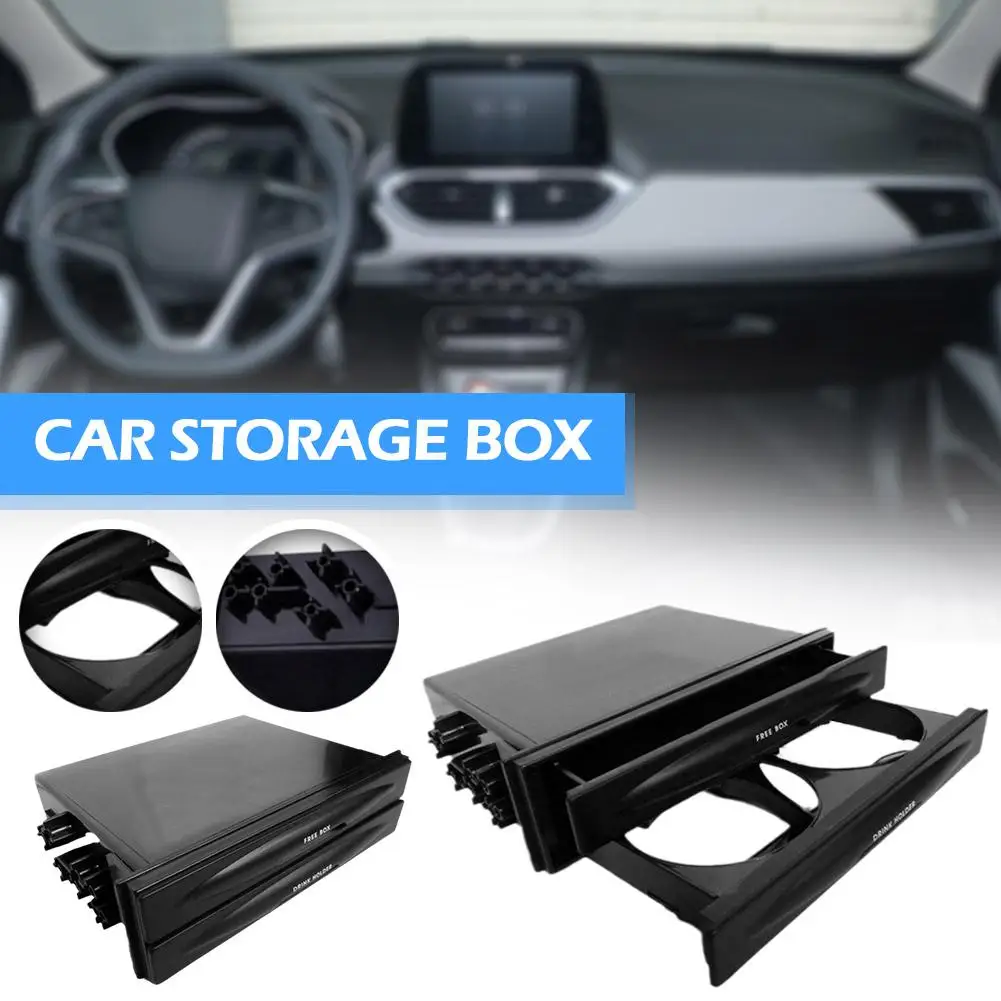 Car Audio Retrofit Multi-purpose Oddments Box Multi-purpose Function Storage Box Suitable For Mobile Phone Slit Pocket Car Y8C6