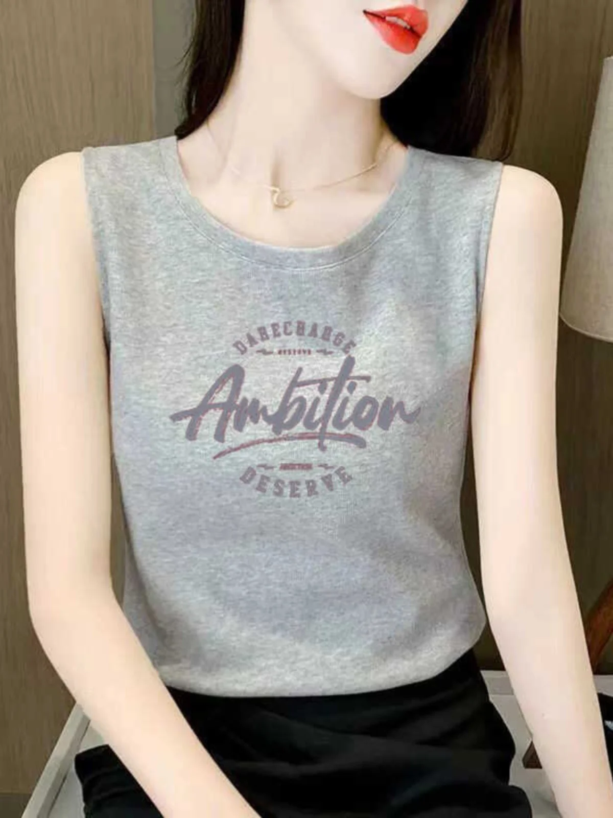 

100% Pure Cotton Sleeveless Vest Slimming Versatile Large Size Camisole Top Women's Summer Clothing Inner Wear Tank Top