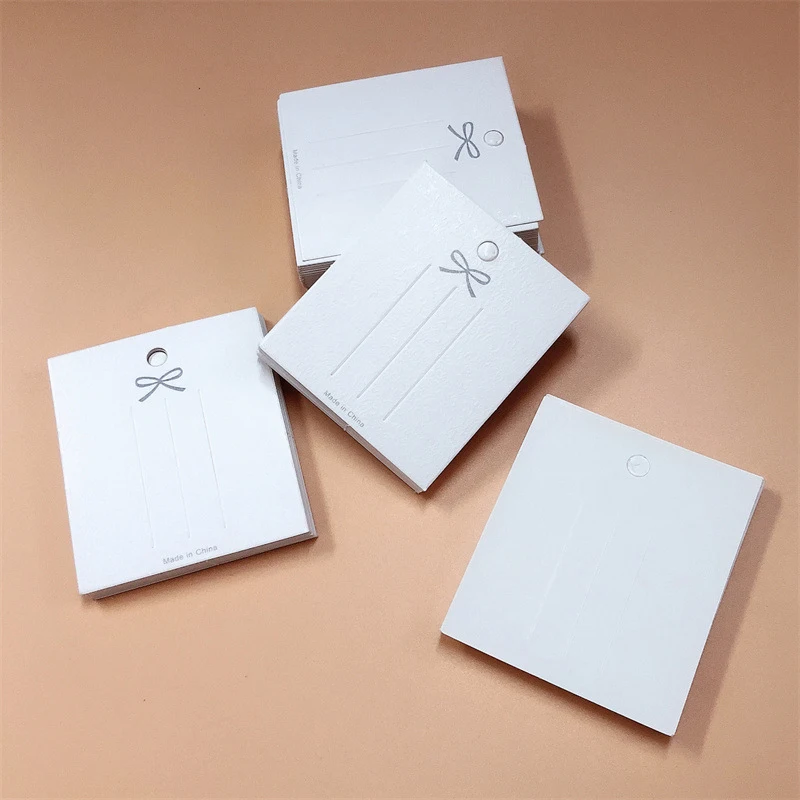 Bow Hair Clip Card Jewelry Packaging Bag Card Paper Display Card For Necklaces Bracelets Earrings Studs Cardboard Packaging