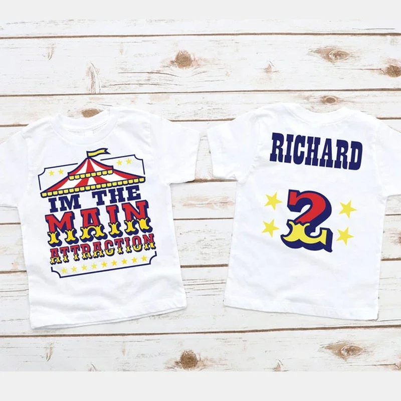 

Circus 2nd Birthday Bodysuit - Carnival Themed Birthday T Shirt Two Year Old, Greatest on Earth, The Big Top, Main Attraction